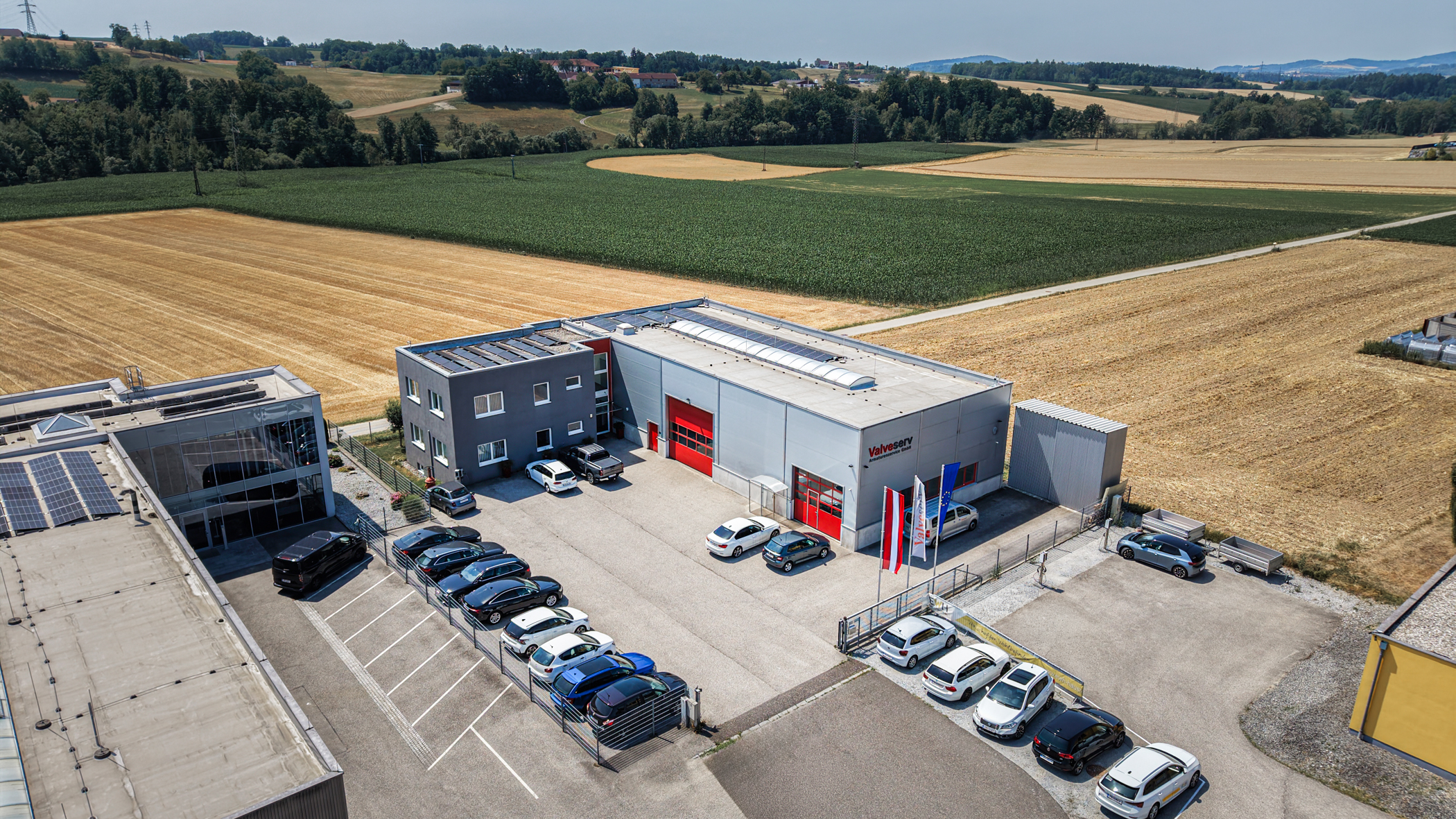 Luftaufnahme des Valveserv-Firmenstandorts in Wartberg ob der Aist